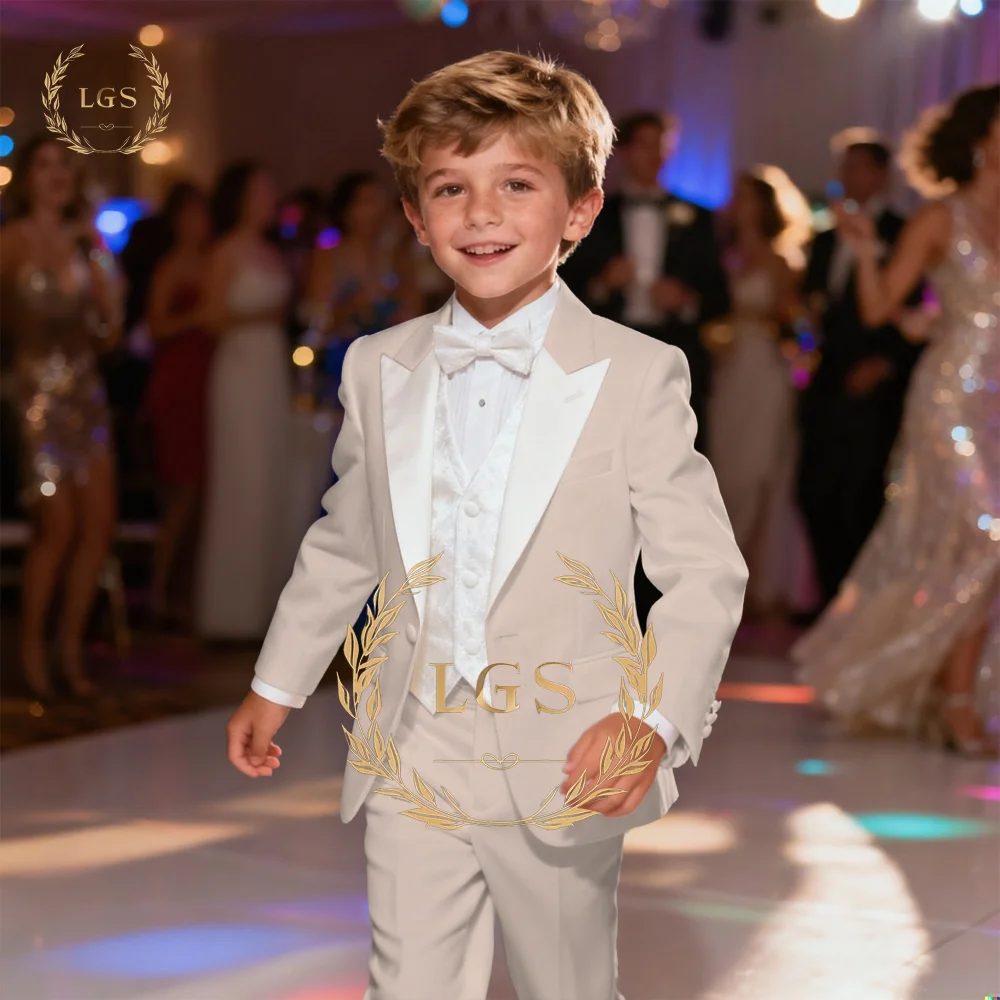 Boys' 3-Piece Suit, Classic Straight Version, Customizable, Suitable for Weddings, Parties, Dinners & Other Formal Occasions