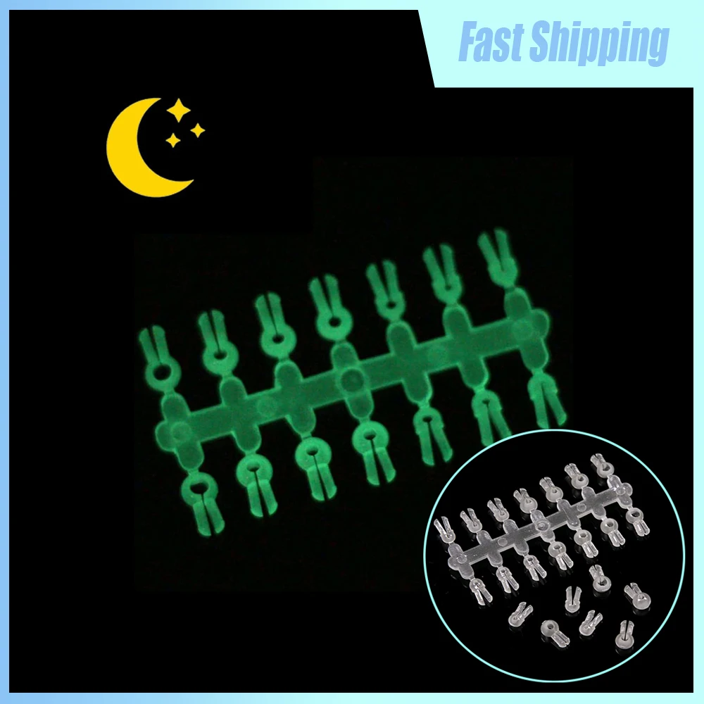 

2 Set Fishing Luminous Lure Stick Clip Tool Fishing Fluorescent Float Clips Fishing Tackle Night Float Clip Holder Accessories