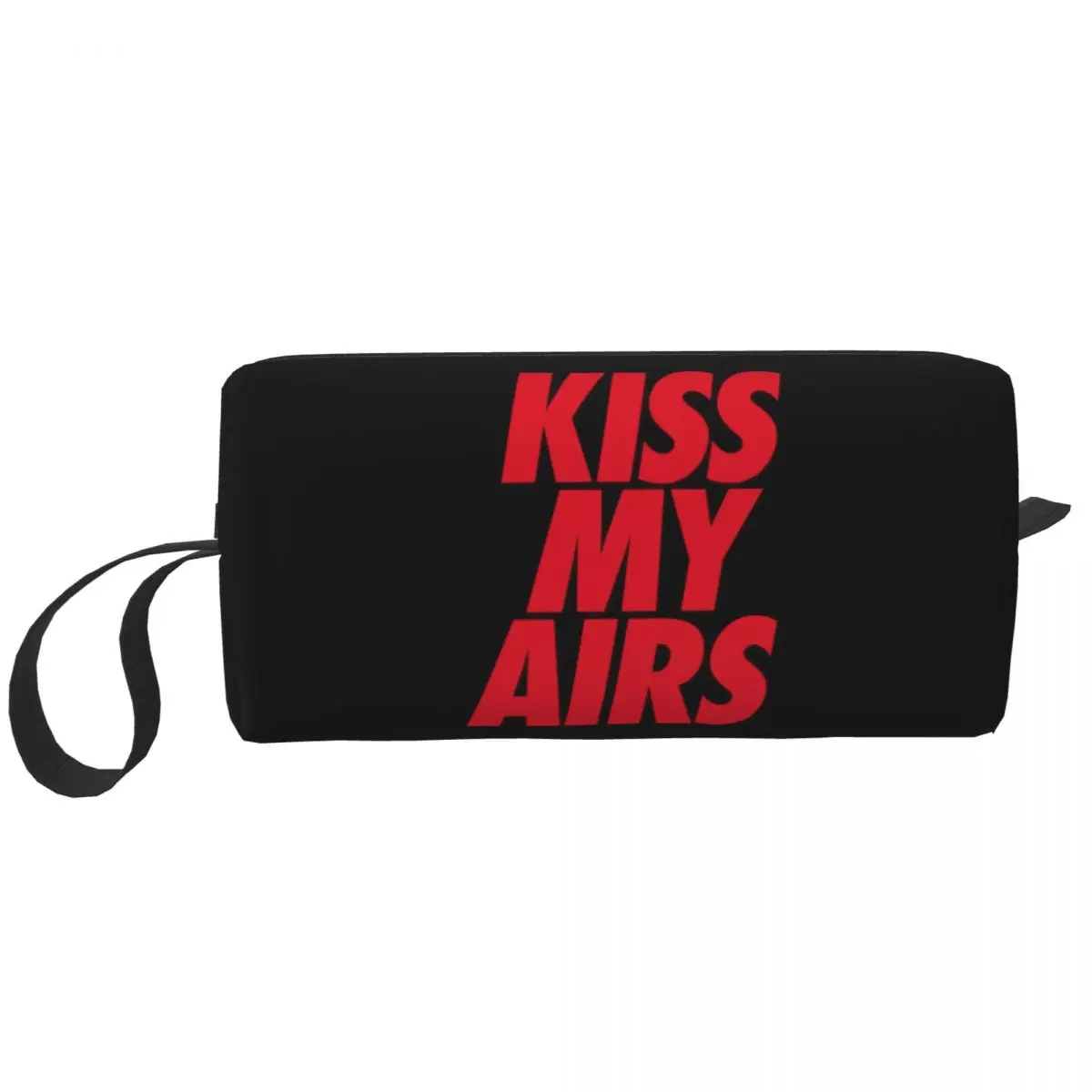 Custom Kiss My Airs Toiletry Bag Women Cosmetic Makeup Organizer Ladies Beauty Storage Dopp Kit Box