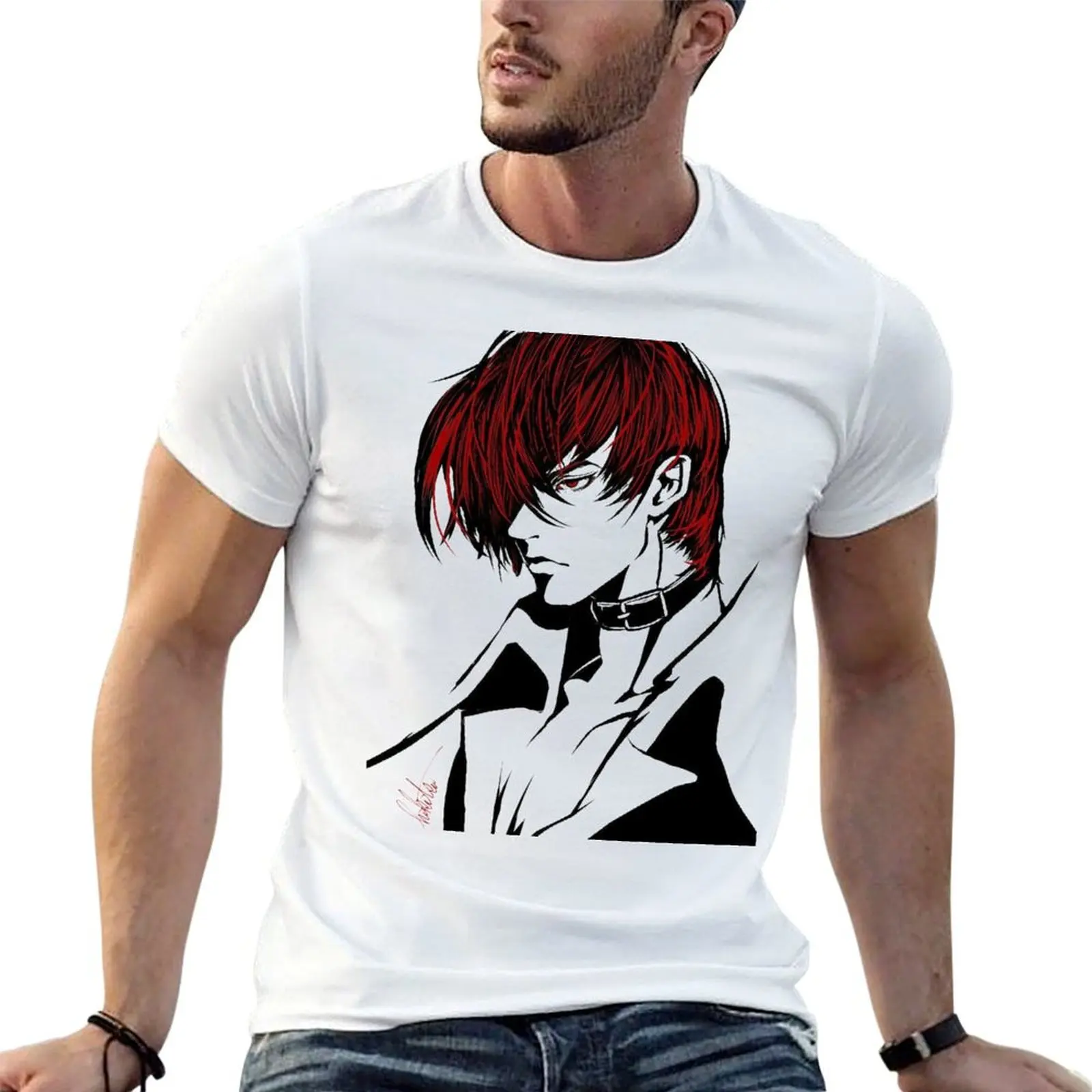 

рубашки с принтом Ягами! т Истребитель! для печати King with t Iori Футболка мужские рубашки Of