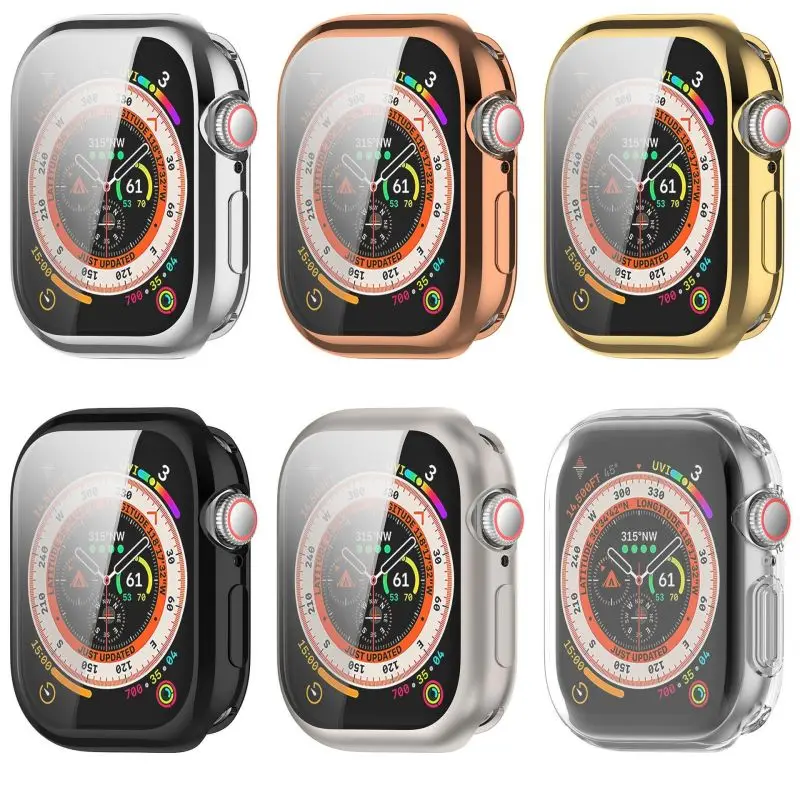 TPU Plating Case For Apple Watch Series 10 Samrt Strap Full Bumper Protective Cover For Iwatch S10 Accessories Screen Protector