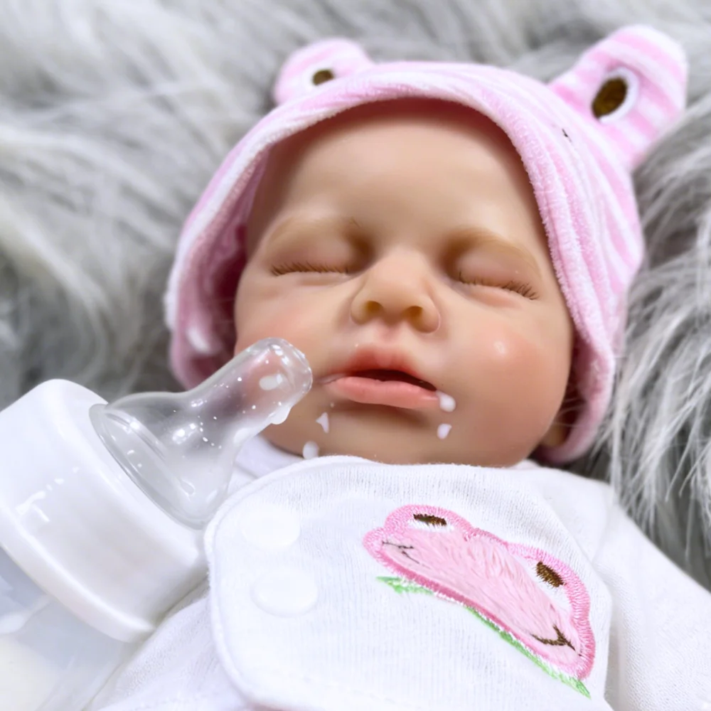 13 Inch Full Body Silicone LouLou Boy Or Girl Open Mouth Handmade Soft Touch Bebe Newborn Doll For Birthday Christmas Gifts