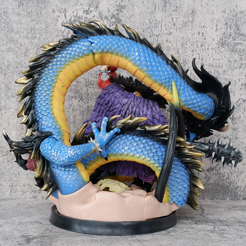 30cm One Piece Black Pearl Dragon Kaido Four Emperors Scene Pvc Large Figure Model Animation Ornaments Decorate Birthday Gifts