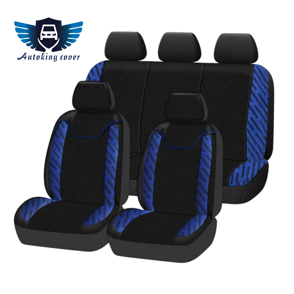 Autoking Covers Universal Polyester Jacquard Fabric Car Seat Covers Set  Fit For Most Car Suv Van Track Accessories Interior