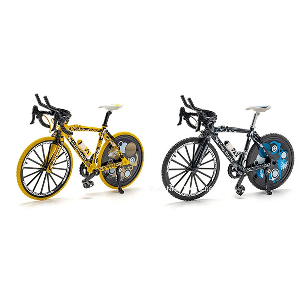 1:8 Scale Bicycles Toys Models Cars Shock-absorbing Seat Wheel Rotation Mountain Bike Miniature Vehicles for Boys Birthday Gifts