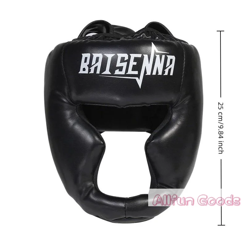 Boxing Helmet Leather Karate Muay Thai Sanda Training Adults Kids Head Guard Taekwondo Helmets Full-Covered Thickened Men Women view 6