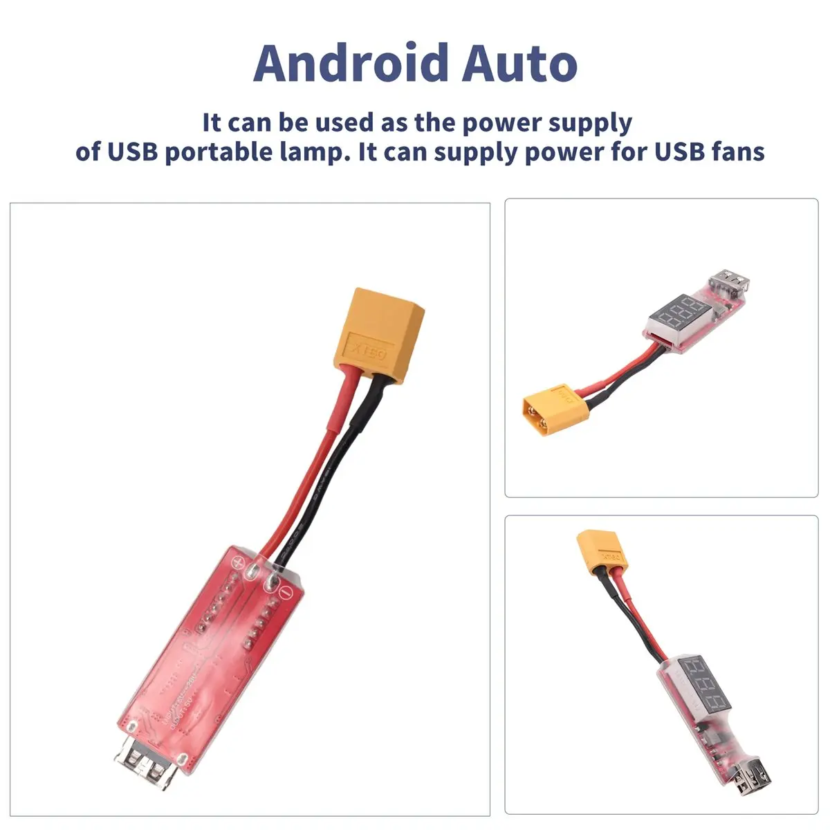 fine 2S-6S Lipo Lithium Battery XT60 to USB Charger Converter with Voltage Display Adapter Board for Protect Phone Features
