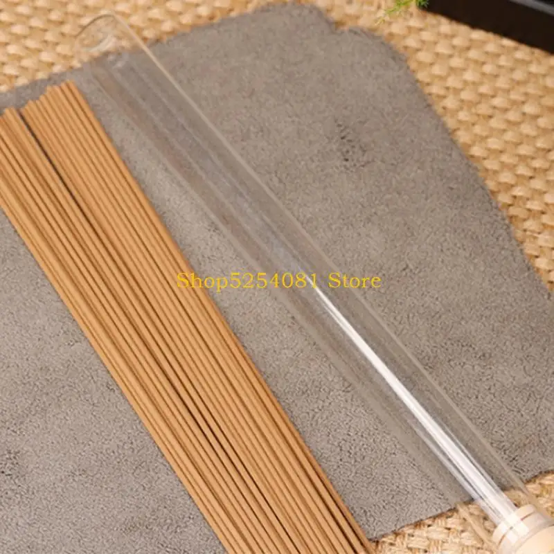 AXYC Transparent Incense Tube with Cork Stoppers Decorative Tube Household