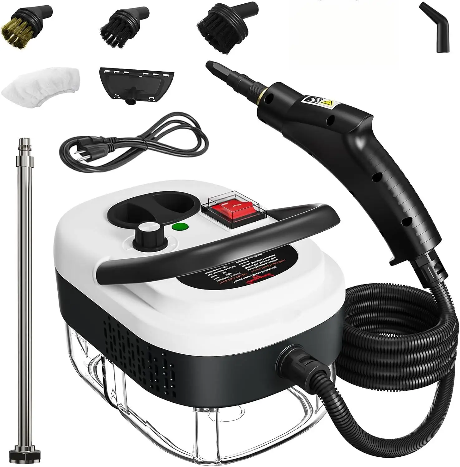 

STLF WJZ Portable 2500W High Temperature Steam Cleaner Machine with Brush Heads Electric for Cars Households Hotels 220V US Plug