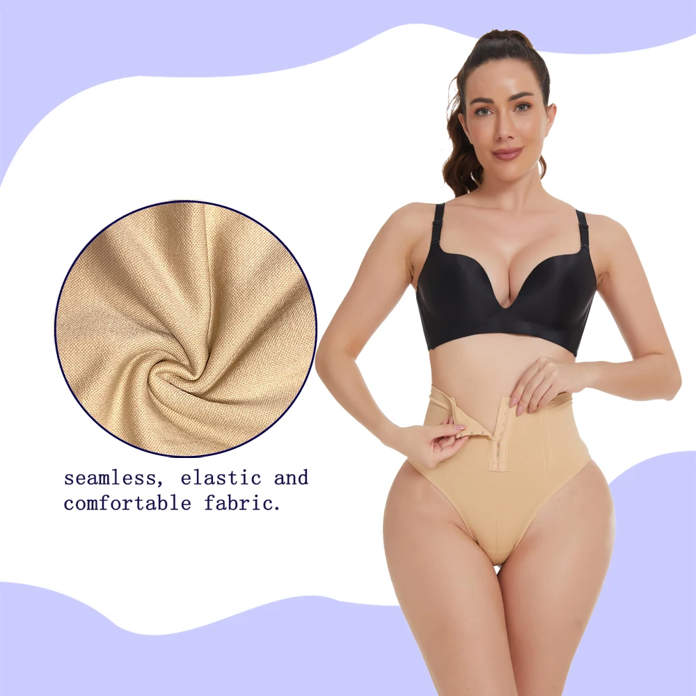 SEXYWG-Calcinha Feminina Controle de Barriga, Cintura Média, Shapewear Barriga Plana com Gancho, Shaper Corporal Emagrecedor, Cueca Cincher para Barriga