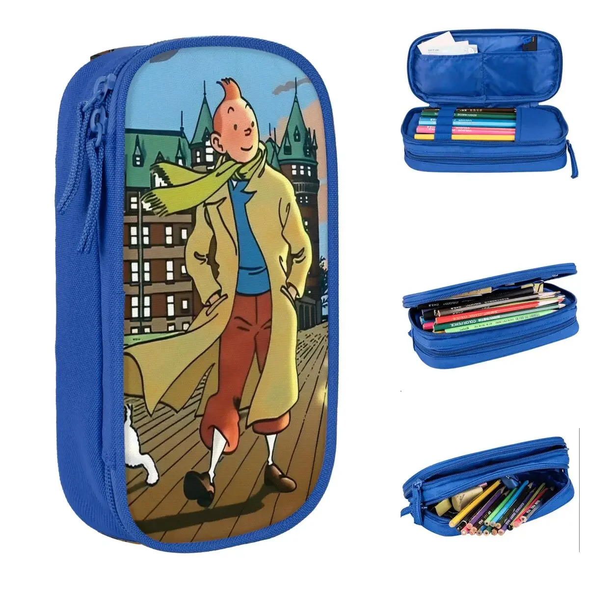 Tin Teen Anime Pencil Cases Pencilcases Pen Holder Kids Large Storage Bag Students School Gift Stationery