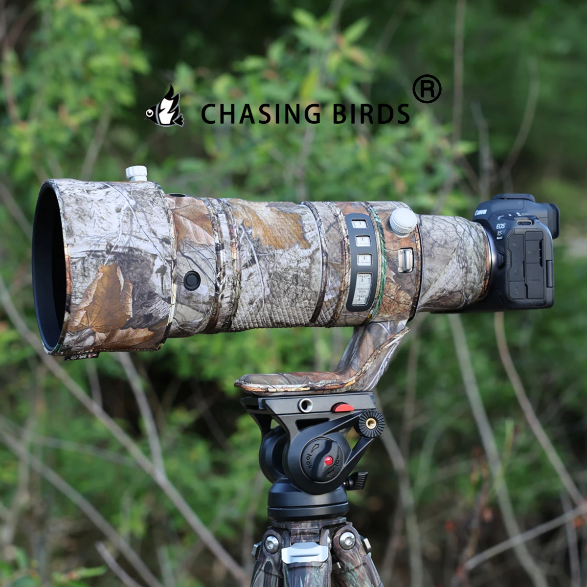 CHASING BIRDS Lens Camouflage Coat for CANON RF 100-300mm F2.8 L IS USM Elastic Waterproof and Rainproof Lens Protective Cover