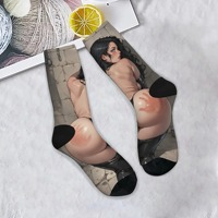 Sexy Manga Girl Cartoon Print Socks Unisex Novelty Funny Happy Socks Harajuku Style Comfortable Fashion Crazy Socks Party Gift