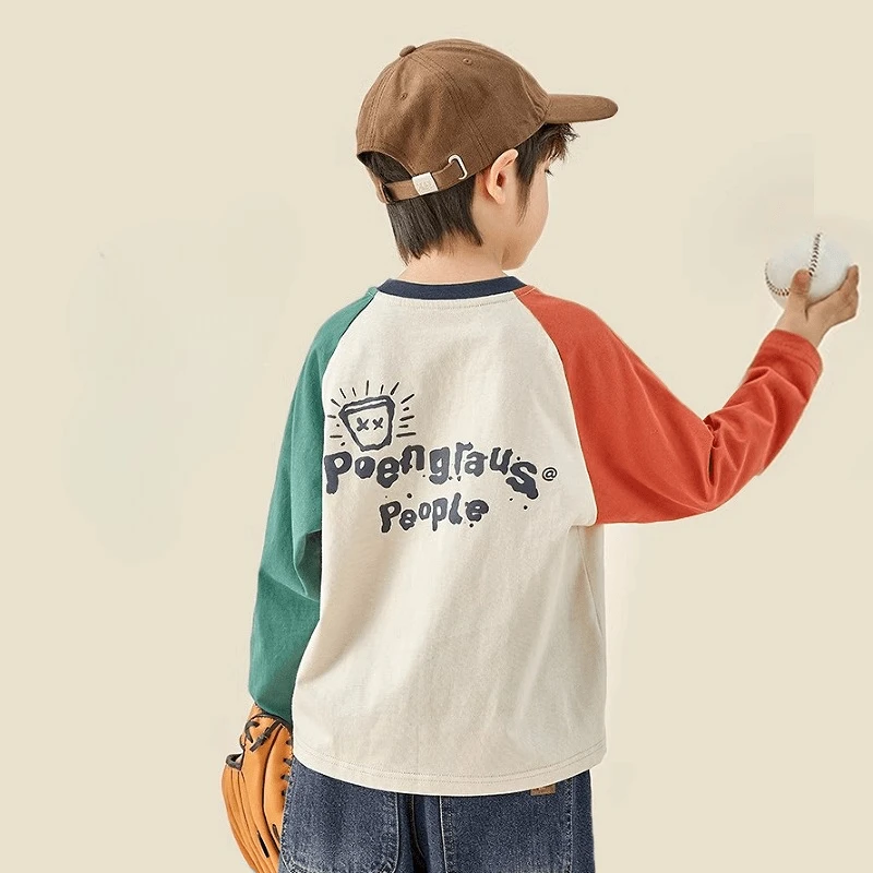 

Cotton T-shirt Child Clothes 3 Years Kids Spring Autumn Junior Boys' Clothing Tshirt Children Top Boy Children's Bottom Set 7 8