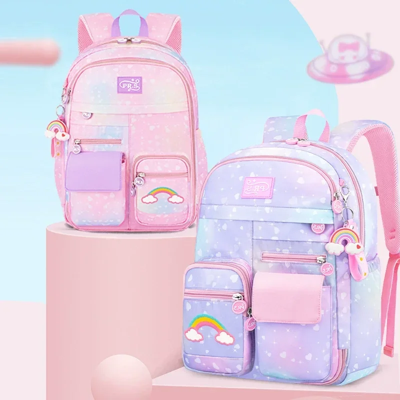 Mochilas escolares para niñas, Mochila escolar de escuela primaria, bolsa de libros para niños, Mochila escolar de princesa, Mochila Infantil, 2 unidades