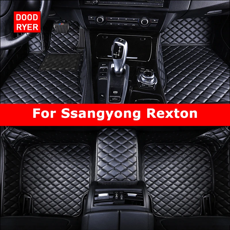 DOODRYER Custom Car Floor Mats For Ssangyong Rexton Rexton-W Auto Carpets Foot Coche Accessorie