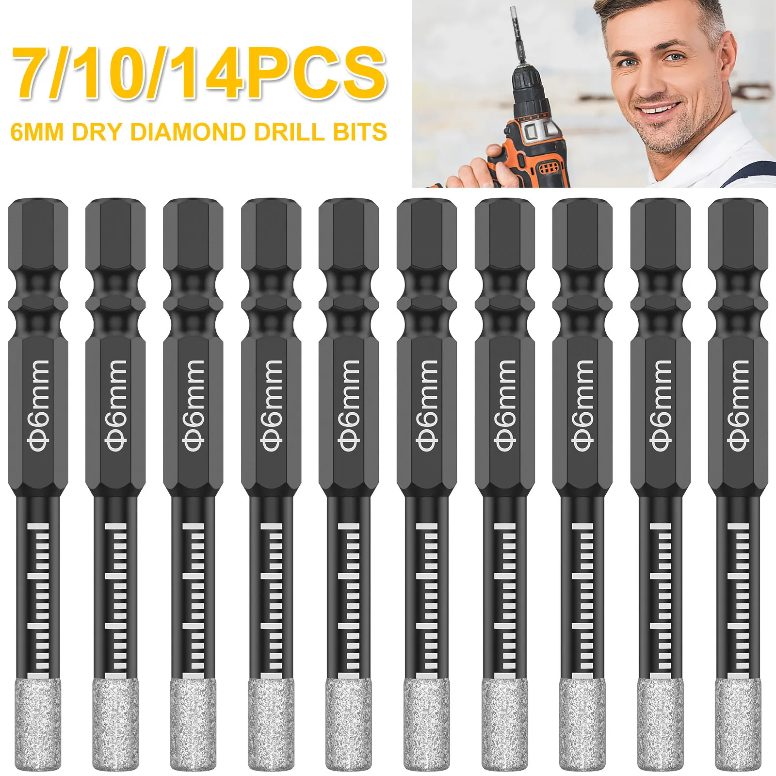 7Pcs 1/4