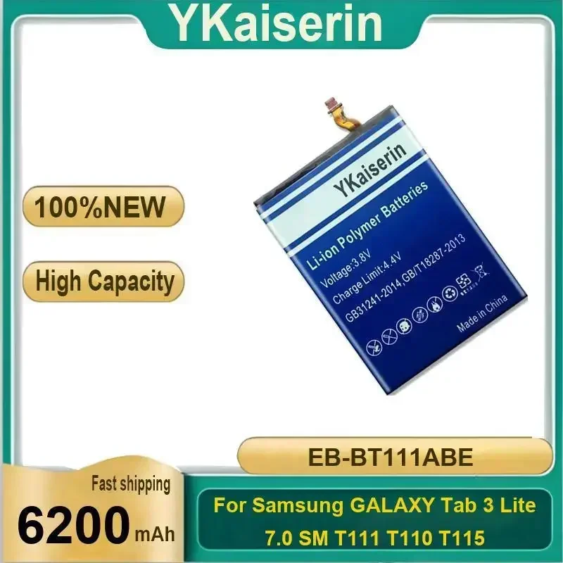 Tablet Battery For Samsung Galaxy T115 T116 EB-BT111ABE 6200mAh For Samsung Tab 3 Lite 7.0