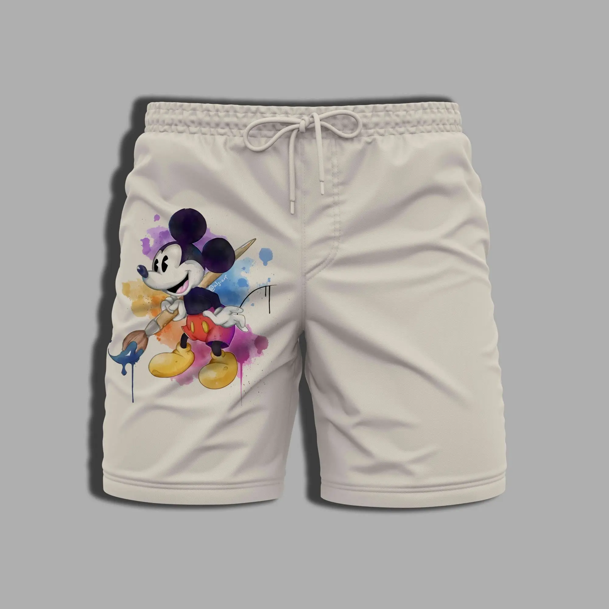 Seluruh baju renang mencetak musim panas celana Mickey Gym Minnie Mouse celana pendek pria untuk wanita Disney pakaian pantai pakaian mandi pria