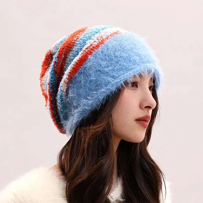 Panama pile cap children winter big head circumference woolen hat warm confinement hat toe knitted cold hat Cap H289