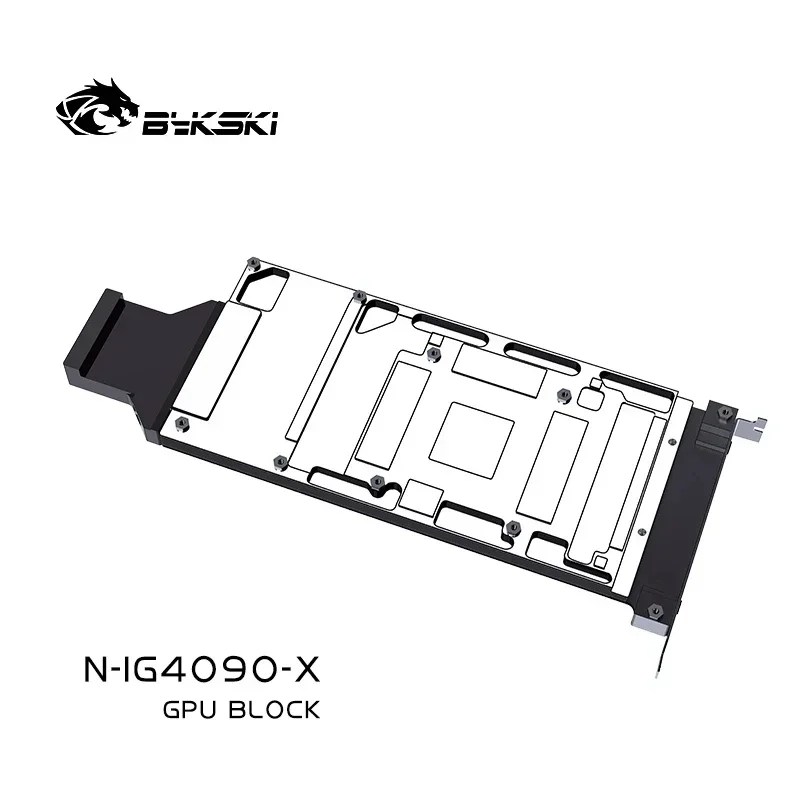 Bykski GPU كتلة المياه لـ iGame GeForce RTX 4090 بطاقة توربينية واحدة / مشعاع تبريد نحاسي RGB AURA N-IG4090-X