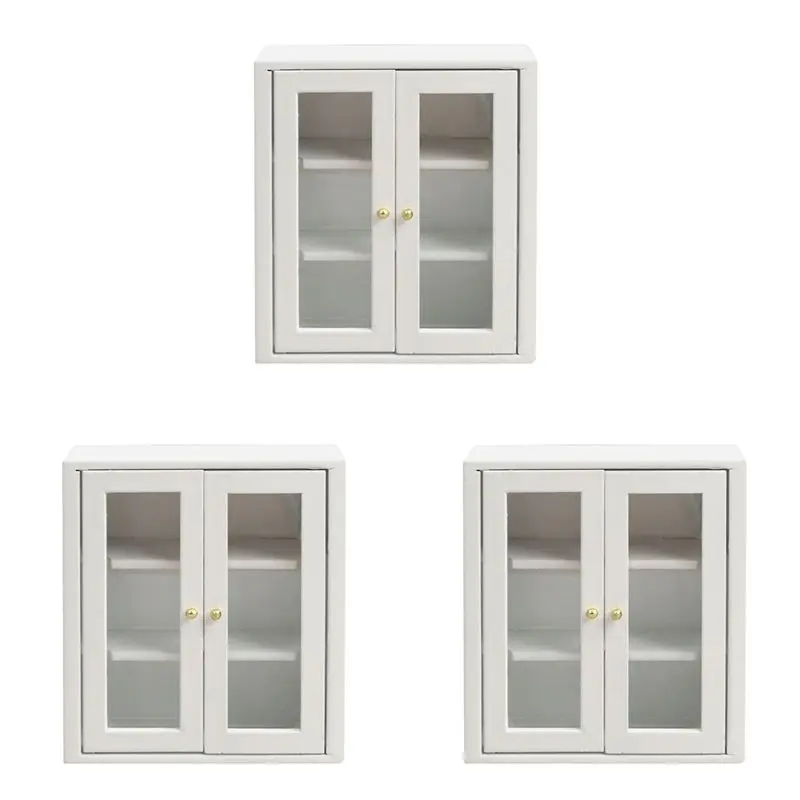 

Best-3X 1:12 кукольный домик миниатюрный белый настенный шкаф подвесной органайзер для хранения шкаф мебель для кукольного домика декор