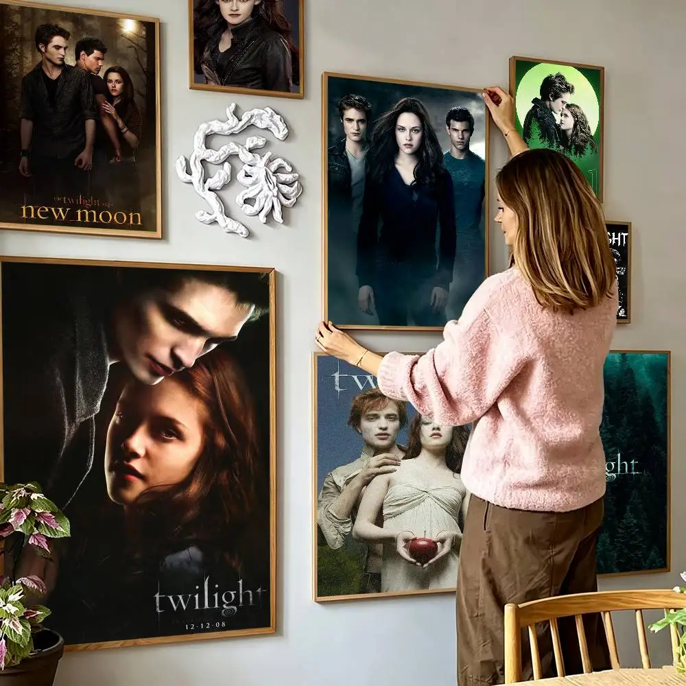 Classic Movie Twilight Series Poster Waterproof Wall Art Sticker For Bar Living Room Vintage Decor High Quality Print Gift