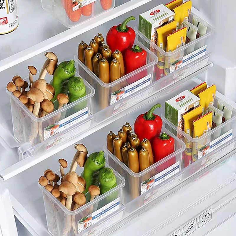 1/2pcs Refrigerator Side Door Storage Box Food Fresh Storage Box Fruit Vegetable Spice Food Container Box Home Kitchen Organizer