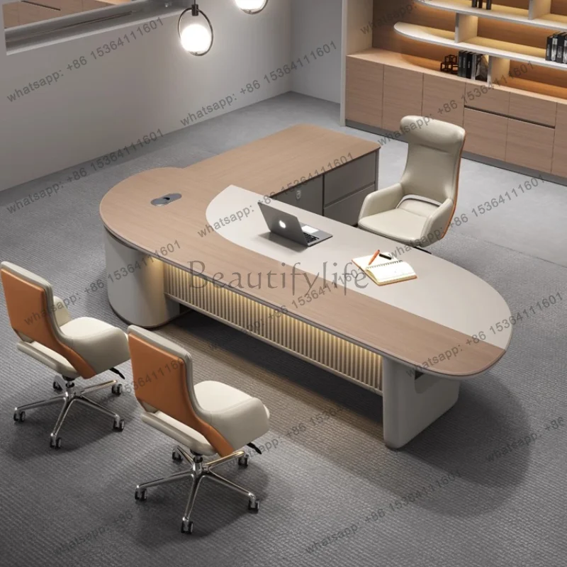 PG Reading Reception Escritorio Office Furniture Boss Executive Office Desk Corner Combination Minimalist Wooden Computer Desks