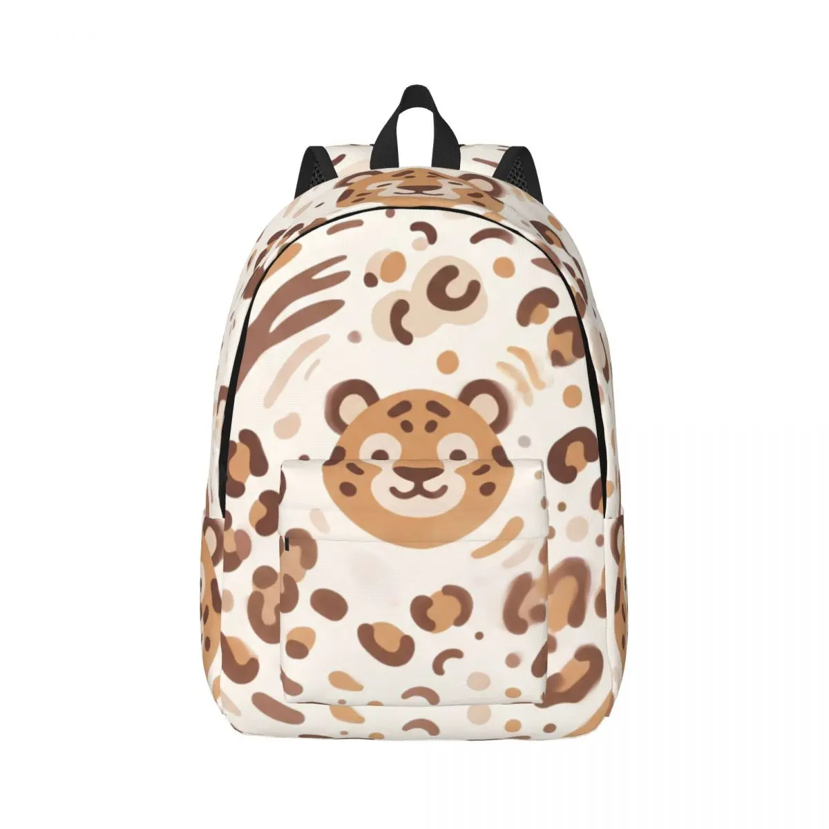 School Laptop Rucksack Large Polyester Backpack Center Spot Stripe Minimal Clean Brown Ivory Multi Pocket Da Padded Student Men