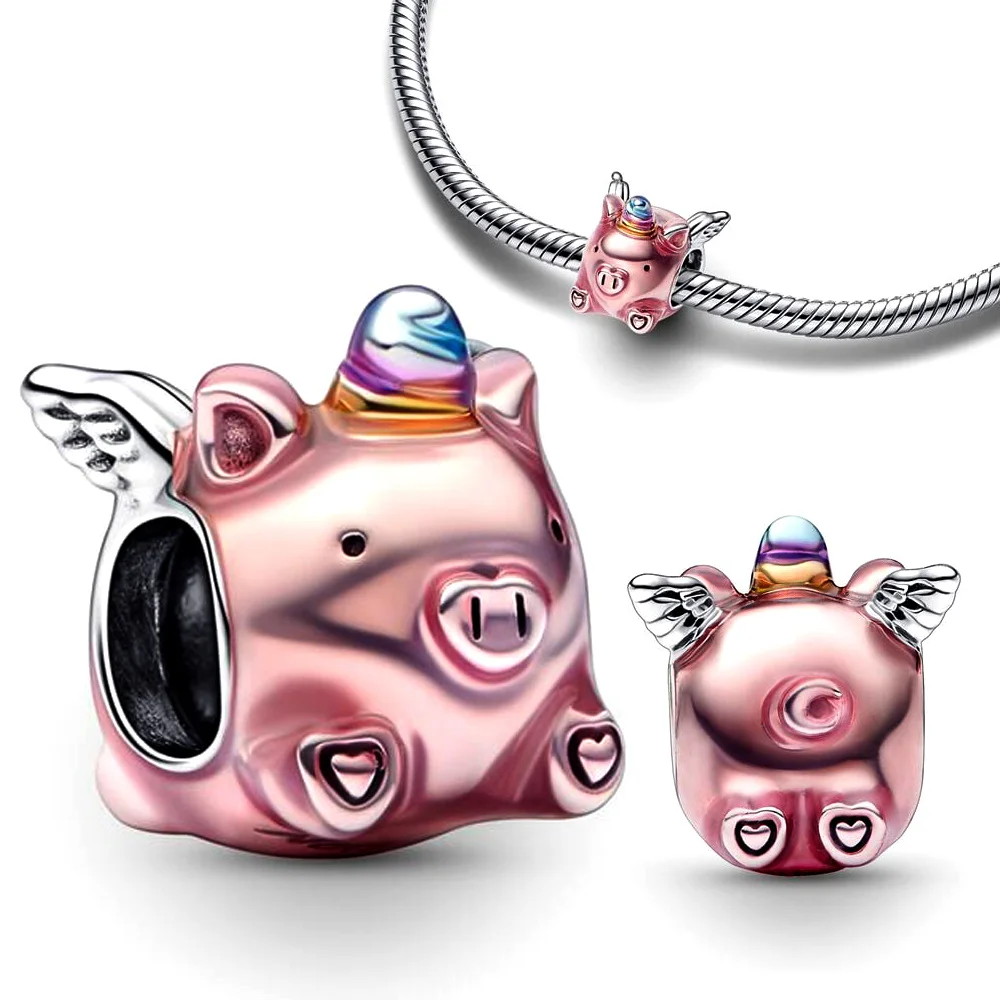 925 Silver Plated Flower Bird Series Charm Beads 2024 New Fit Pan Original Bracelet For Jewelry Making image 4