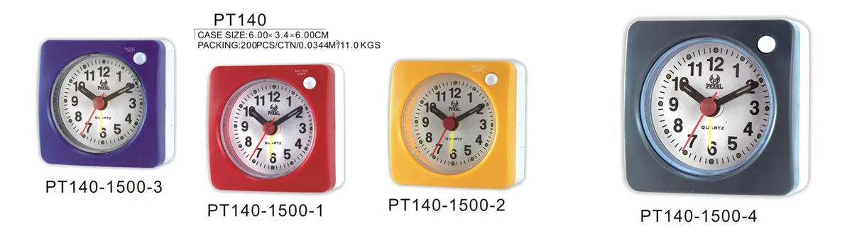 Small Desk Alarm Clock Silent Analog Travel Timepiece With Light Snooze Function For Bedside Pocket Size Quartz Watch
