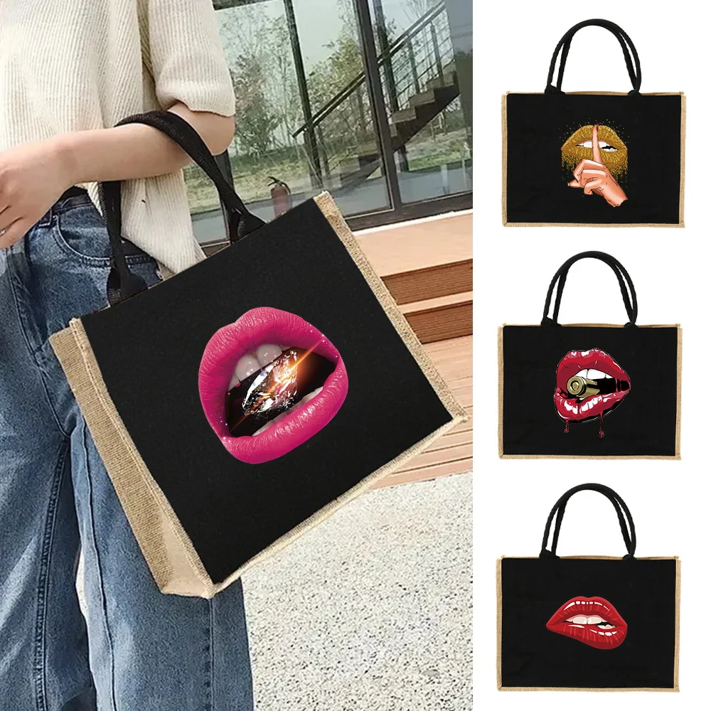 

Shopping Handbag Portable New Women's Tote Bags Large Capacity Mouth Series Multifunctional Travel Storage Shoulder Bag