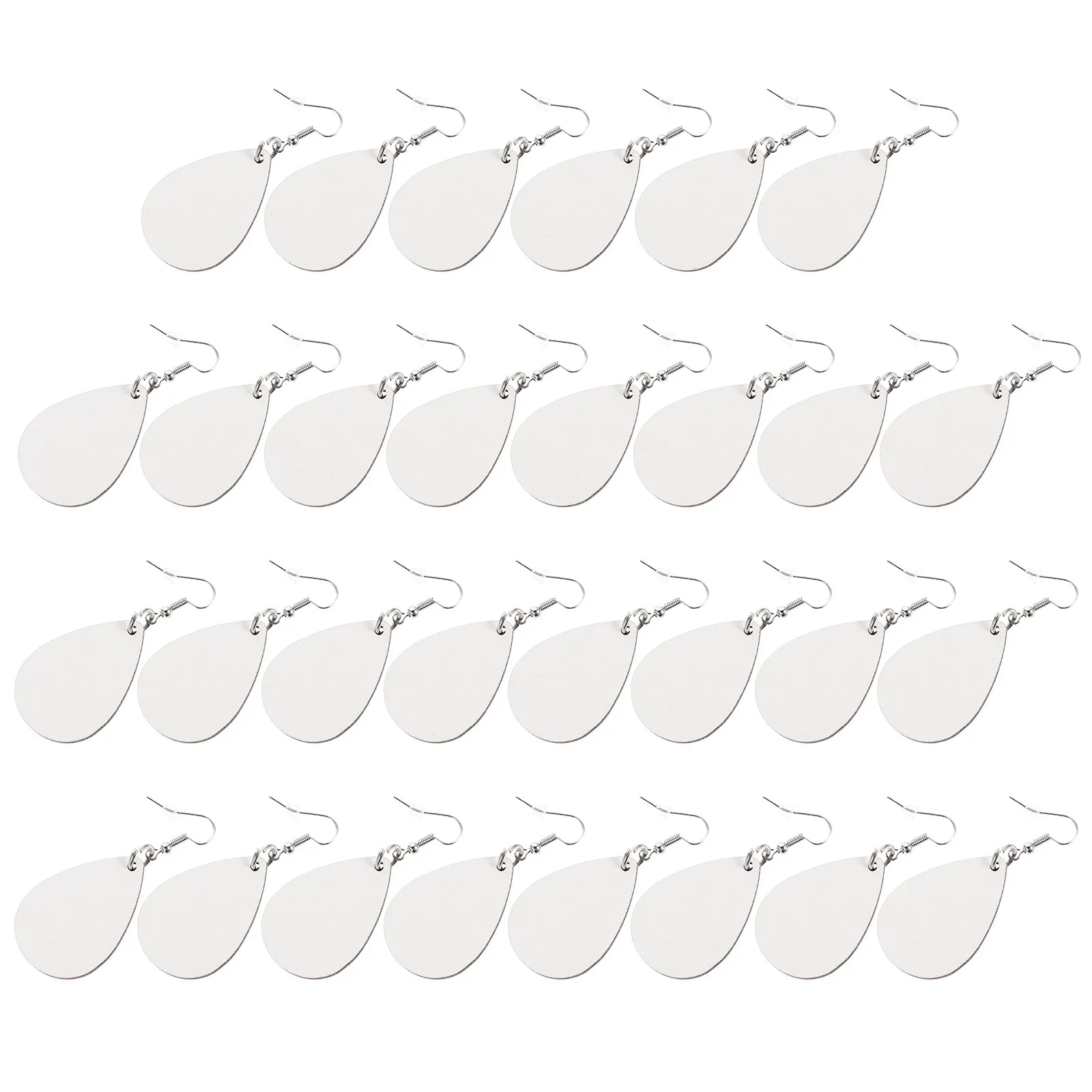 

30 шт. заготовок для сублимационных серег в форме капли, набор для самостоятельного изготовления украшений методом термопереноса, для сублимационной печати, набор для рукоделия