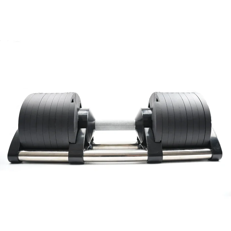 

New 2022 Cheapest Adjustable Dumbbells Incremental Chinese Manufacturer Dumbbells 72lb 32kg 5lb Black Carton Unisex Cast Steel