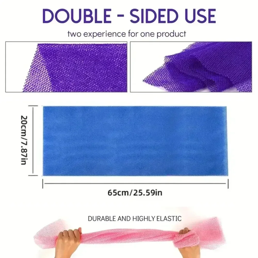 1Pcs Exfoliating Mesh African Net Bath Sponge Washcloth for Shower Skin Smoother Loofah Bast Wisp for Body Scrubber djampe