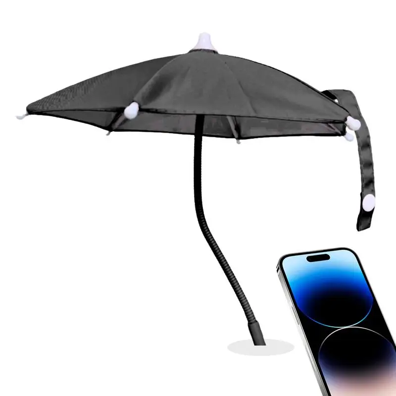 Car Phone Holder Umbrella 6-Rib Nylon Frame Umbrella Phone Holder Phone Umbrella For Sun Umbrella Phone Holder Mobile Phone