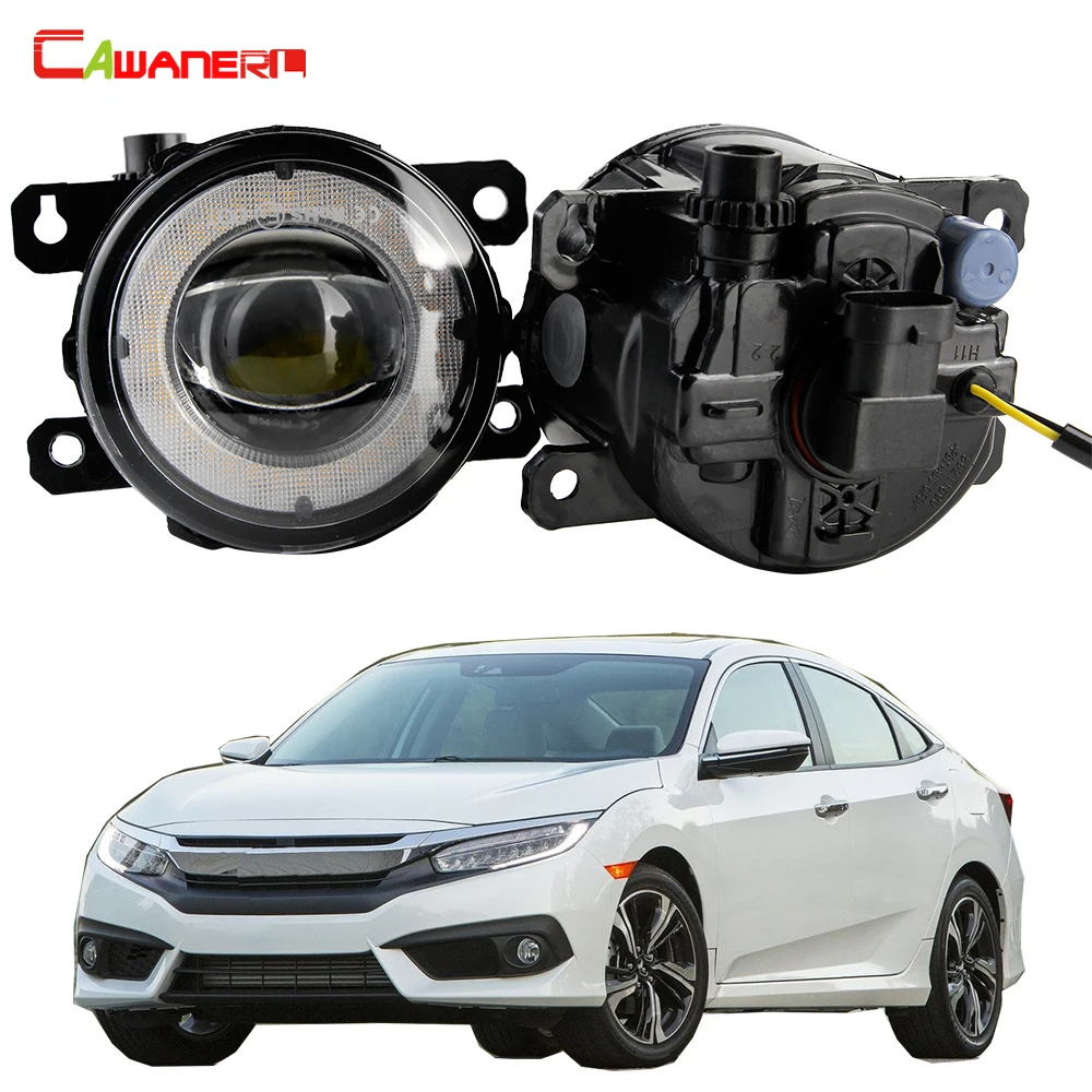 

2 X 30W LED Lens Fog Light Angel Eye DRL Car Fog Daytime Running Lamp For Honda Civic Sedan 2013 2014 2015 2016 2017 2018