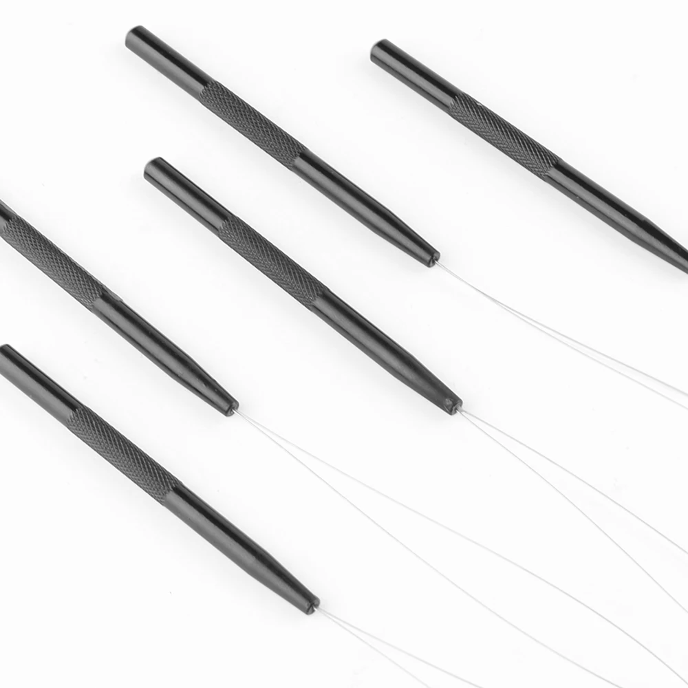 Lanshii Hair Extension Loop Tool – Bead Threader for Weft Micro Ring Extensions, Easy Pulling Hook Tool for Salon and Home Use