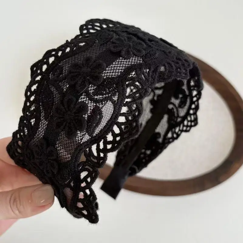 Neue Niedliche Elegante Weiße Spitzen-Haarbänder Stirnband für Frauen und Kinder Scrunchies Haarreif Haarschmuck Kopfschmuck Ornament – Detail 11