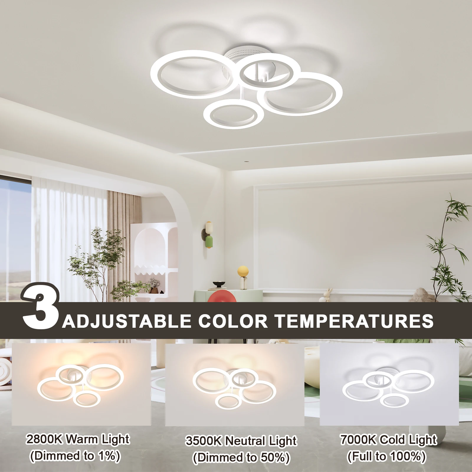 Lámpara de techo Led moderna, lámpara de techo, lámpara Led adecuada para dormitorios, salas de estar, cocina, comedor, decoración de iluminación