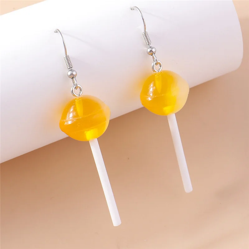 Aihua Süße Harz Süße Süßigkeiten Lutscher Ohrringe für Frauen Lustige Mini Simulation Lebensmittel Ohrringe Mädchen Kigs Schmuck Geschenke – Detail 6