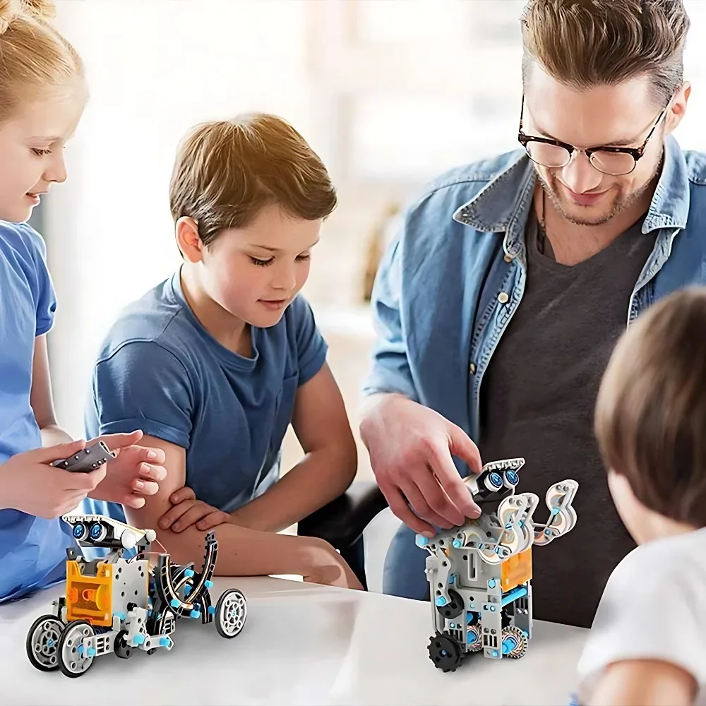 Solar Robot Building Blocks 12 In 1 Science Experiment Kit Educational DIY Assembly Construction Toys For Children Boys Gifts view 6