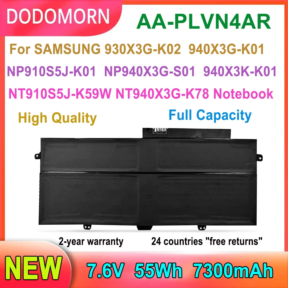 DODOMORN AA-PLVN4AR Laptop Battery For SAMSUNG 930X3G-K02 940X3G-K01 940X3K-K03 NP910S5J-K01 NP930X3G-K01CN NT940X3G-K78 Noteboo