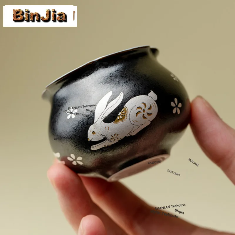 BAEJORIA Ink Shadow Rabbit Leap Silver-plated Incense Holder Diffuser Incense Burners Aromatherapy Censer Services Accessories