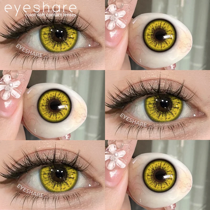EYESHARE 1 Paar Rote Cosplay-Farbige Kontaktlinsen für Augen Verrücktes Halloween-Make-up Farbige Augenlinsen Anime-Zubehör – Detail 26