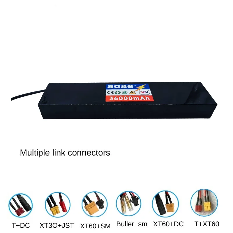 10S4P 36V 36000mAh 18650 Rechargeable Lithium Battery Pack Power Modified Bicycle Electric Scooter Vehicle BMS + 36V Charger