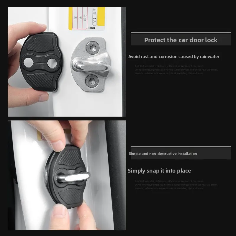 Door Lock Buckle Stopper Protective Cover Fit New Facelift Model Y Anti-Rust Door Limit Sleeve Auto Interior Modification Access