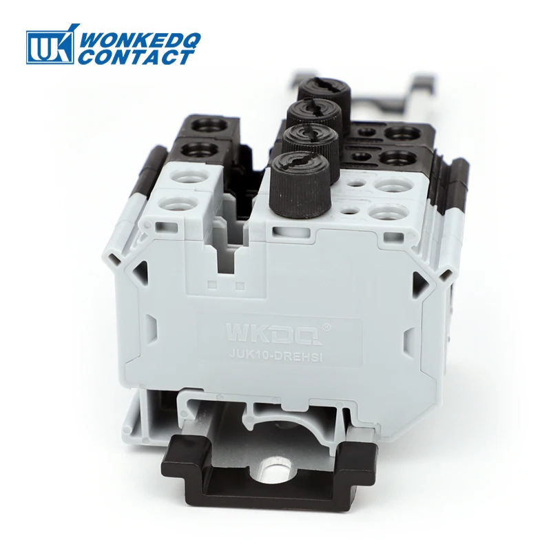 5Pcs UK10-DREHSI Electrical Connector 24V/220V LED 1A/2A/4A/6A/10A Fuse UK10 Screw Cap Din Rail Terminal Block UK 10-DREHSILED