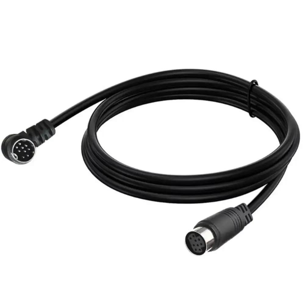 Male to Female Mini DIN 9-Pin Cable 90 Degree Bend Portable S-Video Cable Shielded Multiple Sizes Mini DIN Extension Adapter